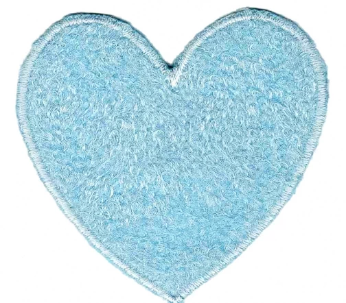 Термоаппликация HKM "Сердце голубое", 6,1 х 5,6 см, 33689